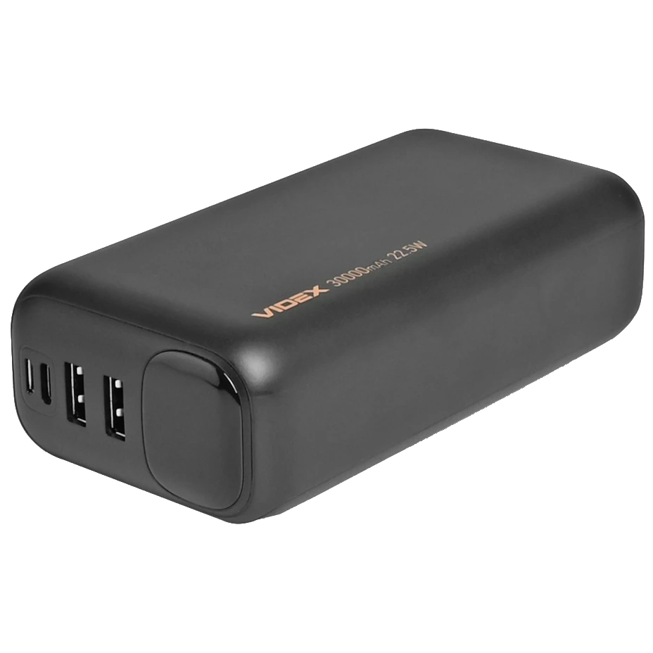 VIDEX VPB-297 22.5W Black 30000mAh Повербанк