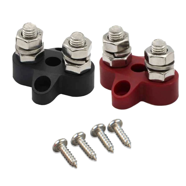 Victron Energy Dual Terminal Stud M8-linked set (1 red/1 black) Подвійний набір клем M8