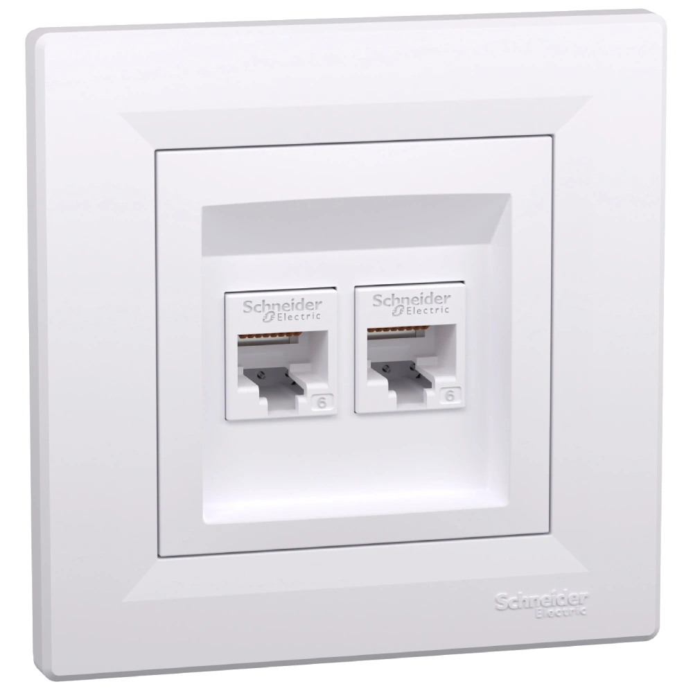 Schneider Electric Asfora EPH4800121 RJ45 кат.6е UTP Розетка комп'ютерна одинарна